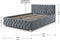 Juskys Nizza - Gestoffeerd Bed - LED Verlichting Bedlade - 140 x 200 cm - Grijs