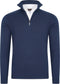 Cappuccino Italia - Heren Trui Mock Zip Pullover - Blauw - Maat XXL