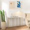 SoBuy Bijzettafel - Consoletafel - Marmerlook blad - 100 x 40 x 80 cm
