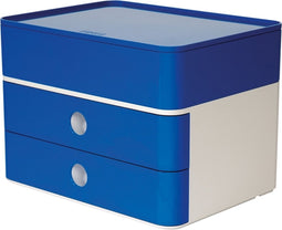 HAN smart-box plus - ALLISON - 2 lades + box - wit/ royal blauw - HA-1100-14