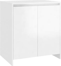 vidaXL - Dressoir - 70x41x75 - cm - bewerkt - hout - hoogglans - wit