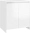vidaXL - Dressoir - 70x41x75 - cm - bewerkt - hout - hoogglans - wit