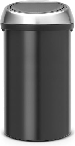 Brabantia Touch Bin - Prullenbak - 60 l - Soft-Touch sluiting - Matt Black / Matt Steel FPP deksel