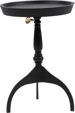 Riviera Maison Bijzettafel Verstelbaar - Crosby Adjustable End Table - Zwart