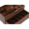 Doos-Juwelenkistje Home ESPRIT Bruin Polyurethaan Kristal Hout MDF 27,5 X 11 X 15,5 CM
