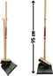 Synx Tools Coco bezem 30cm en Stoffer en blik met lange steel 97 cm - Paardenhaar / zaalveger - Classic - Hout/Metaal