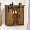 vidaXL - Hangkast - HALDEN - 2 - schuifdeuren - 75x22,5x70 - cm - grenenhout