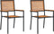 vidaXL - Stapelbare - Tuinstoelen - 2 - stuks - Zwart - Poly - Rattan