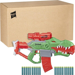NERF DinoSquad Rex-Rampage - Gemotoriseerde Blaster - 10-Dart Magazijn 20 Nerf Darts (1 stuk)