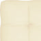 vidaXL - Palletkussens - 2 - st - stof - crèmekleurig