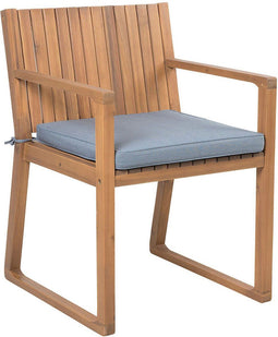 SASSARI - Tuinstoel - Lichte houtkleur/Blauw - Acaciahout