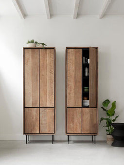 DTP Home Cupboard Metropole high, 4 doors,210x70x40 cm, recycled teakwood