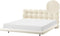 Bed Bouclé SOULISSE 180 x 200 cm Gebroken wit