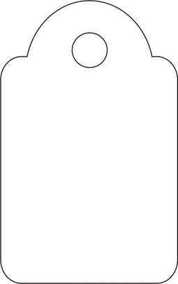 APLI 00388 - Hanglabels met ophangoog en touwtjes - Wit
