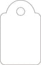 APLI 00388 - Hanglabels met ophangoog en touwtjes - Wit