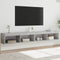 vidaXL - Tv-meubels - met - LED-verlichting - 2 - st - 100x30x30 - cm - betongrijs