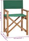 vidaXL - Regisseursstoelen - inklapbaar - 2 - st - massief - teakhout - groen