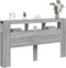 Hoofdeinde met LED 180x18,5x103,5 cm bewerkt hout grijs sonoma