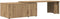 vidaXL - Salontafel - 150x50x35 - cm - bewerkt - hout - artisanaal - eikenkleur