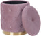 PUEBLO - Poef set van 2 - Roze - 40/33 cm - Fluweel