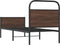 vidaXL - Bedframe - zonder - matras - bewerkt - hout - bruin - eikenkleur - 75x190 - cm