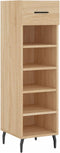 vidaXL - Schoenenkast - 30x35x105 - cm - bewerkt - hout - sonoma - eikenkleurig