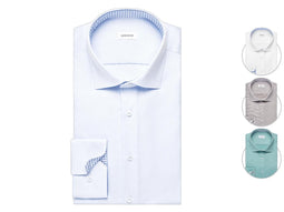 Seidensticker New Kent Business Shirt - 40 White - Regular Sleeve Slim Fit