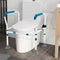 Coast Toiletsteunframe - 6-voudig Verstelbaar - Antislip - Blauw/Wit - B 62-68 x H 65,5-78 cm