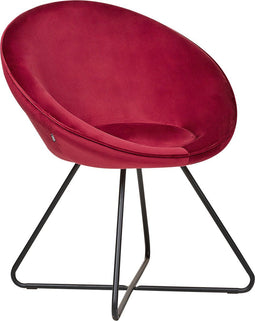 Eetkamerstoel FLOBY II Fluweel Rood