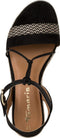 Tamaris Essentials - Dames Sandalen - Hakhoogte 7,5 cm - Zwart Comb - Maat 38