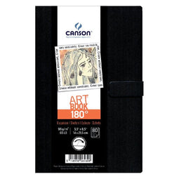 Tekenboek Canson Art 140x216mm 180graden 96gram 80vel - 3 stuks