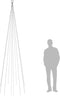 vidaXL - Vlaggenmast - kerstboom - 310 - LED's - meerkleurig - 300 - cm