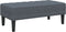vidaXL - Ligbed - Donkergrijs - 113 - cm - Fluweel