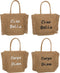 J-Line strandtas Carpe Diem/Ciao Bella - papier - naturel - 4 stuks