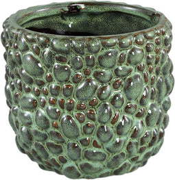PTMD Danillo Bloempot - 14 x 14 x 13 cm - Keramiek - Groen