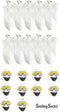 Smiling Socks® Dames Sokken - Leuke sokken - 10 Paar witte sokken - Vrouw/Man - Maat 35-43 - Huissokken - Katoen - Cadeau voor haar