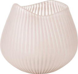 J-Line vaas Streep - glas - lichtroze - small