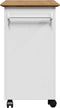vidaXL - Keukentrolley - BODO - 67,5x45x80 - cm - wit - en - bruin