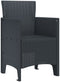 vidaXL - Tuinmeubelen - met - kussens - 2 - stuks - Bruin - Poly - Riet