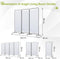 Angel Living Kamerscherm - 3 Panelen - 243 x 180 cm - Inklapbaar - Wit