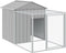 vidaXL - Kippenhok - met - ren - 117x813x123 - cm - staal - lichtgrijs