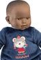 Llorens babypop Zareb donker met kleding en speen 42 cm