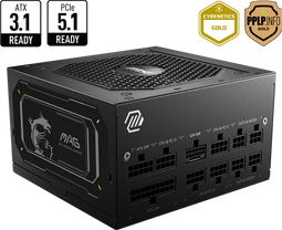 MSI MAG A850GL - ATX Voeding 850W 80 Plus Gold - Zwart