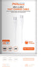 Phreeze PHR-CBL-10199 - USB-C naar USB-C Kabel - 60W Snellader - 2 Meter - Wit