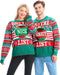 Grappige Kersttrui Heren Groen One Size met Pailletten