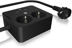 Icy Box IB-MPS2220B-CH - Oplader - Zwart