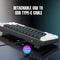 HXSJ V900 - Bedrade Gaming Toetsenbord - Mechanisch - RGB - Blue Switch - 61 Keys - Zwart wit