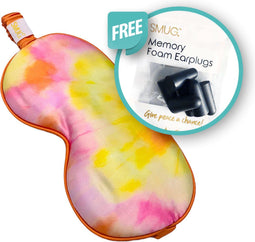 SMUG Slaapmasker - 100% Verduisterend - Verstelbaar Oogmasker in Satijn - Orange Tye Dye