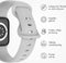 imoshion Siliconen⁺ bandje - Geschikt voor Apple Watch 1, 2, 3, 4, 5, 6, 7, 8, 9, 10 (42 mm), SE - 38/40/41 mm - Grijs - S/M