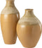 J-Line vaas Modern - keramiek - lichtbruin - large - 83 cm hoog